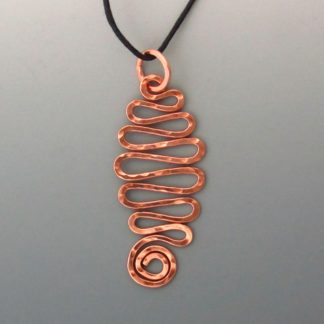 Copper Wave Pendant, pdc-392