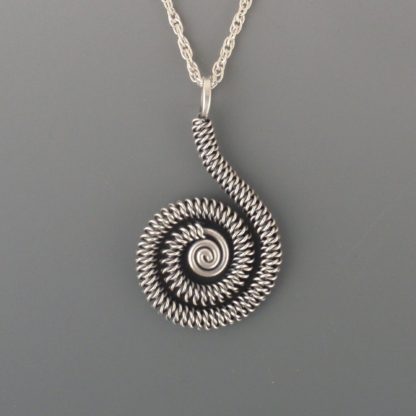 Silver Spiral Pendant, pds-288