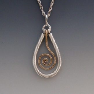 Silver & Gold Pendant, pdsg-275