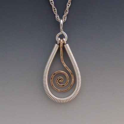 Silver & Gold Pendant, pdsg-275