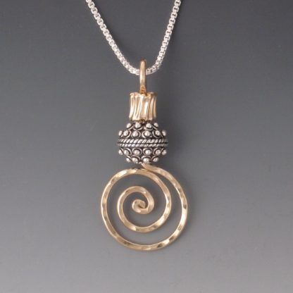 Silver & Gold Pendant, pdsg-284