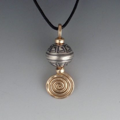 Silver & Gold Pendant, pdsg-286