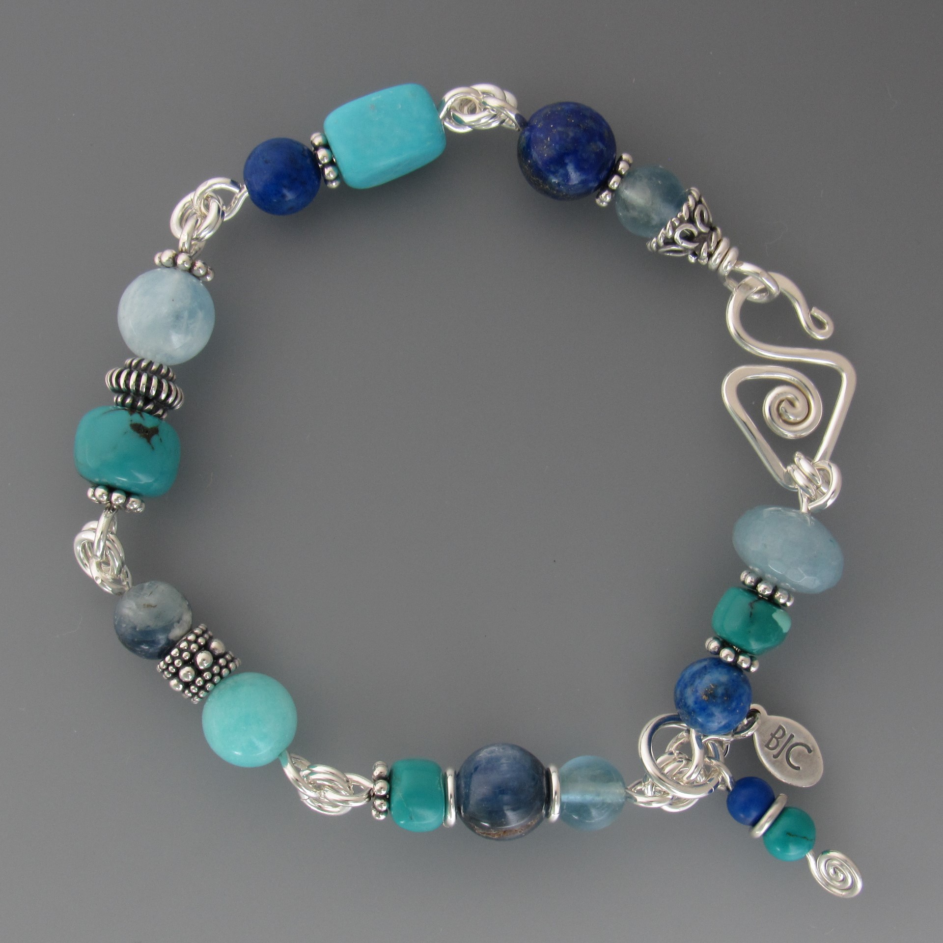 Blue fluorite bracelet -natural gemstone in harmony with nature