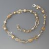 Silver Gold Necklace, nksg-109