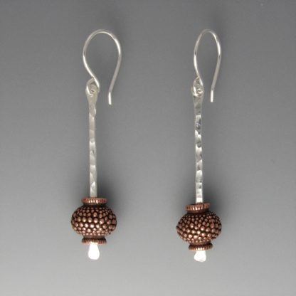 Copper and Silver Earrings, ersc-790