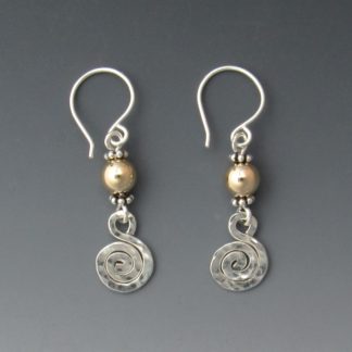 Silver and Gold Earrings, ersg-798