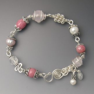 Pinks and Pearls Bracelet, brs-11