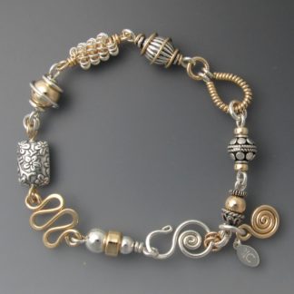 Silver and Gold Bracelet, brsg-126