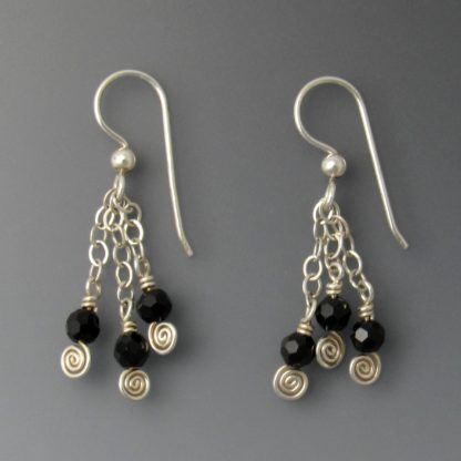 Black Onyx Earrings, ers-393