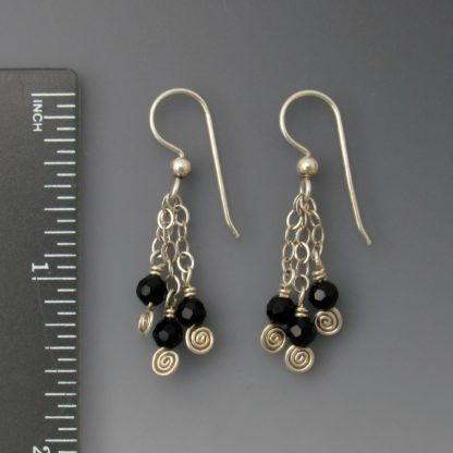 Black Onyx Earrings, ers-393