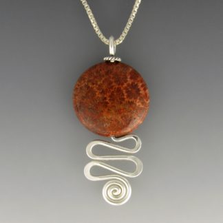 Fossil Coral Pendant, pds-405