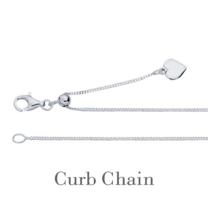 Adjustable Silver Curb Chain