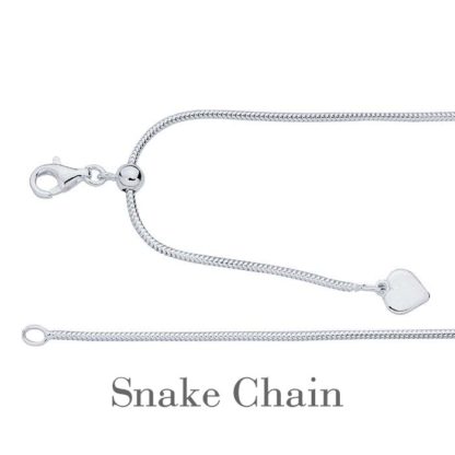 Adjustable Silver Snake Chain