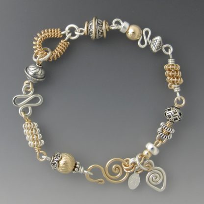 Silver and Gold Bracelet, brsg-126