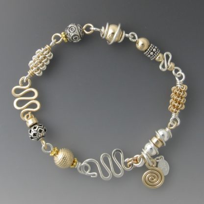 Silver and Gold Bracelet, brsg-126