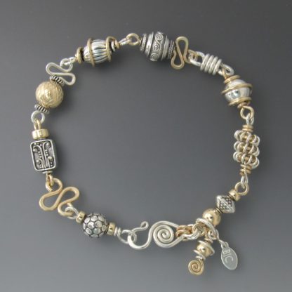 Silver and Gold Bracelet, brsg-126