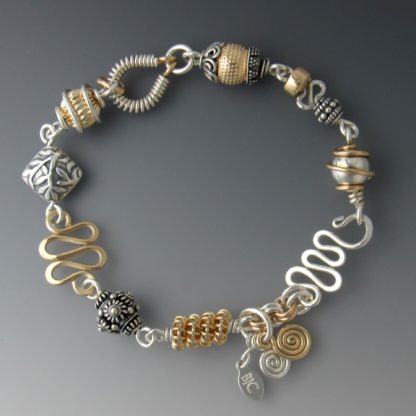 Silver and Gold Bracelet, brsg-126