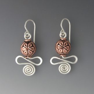 Copper and Silver Earrings, ercs-827