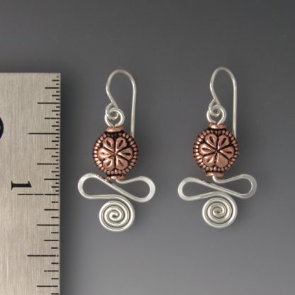 Copper and Silver Earrings, ercs-827