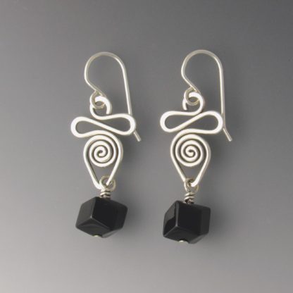 Black Onyx Earrings, ers-816