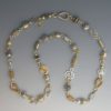 Silver and Gold Necklace, nksg-109-25in