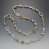 Long Silver and Gold Necklace, nksg-109-26