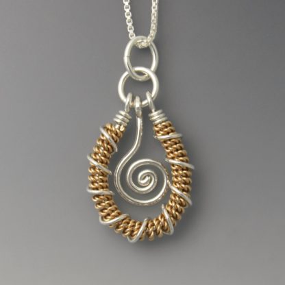 Silver and Gold Pendant, pdsg-409