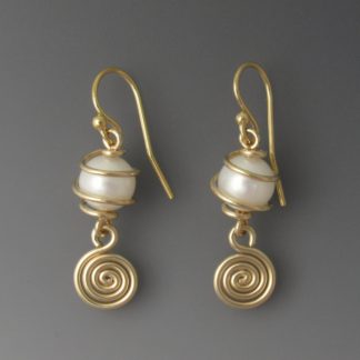 Pearl Gold Earrings, erg-825