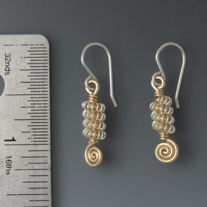 Silver & Gold Earrings, ersg-810