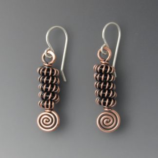 Copper Coil Earrings, erc-843