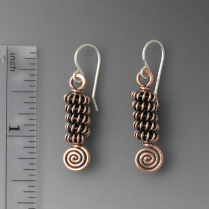 Copper Coil Earrings, erc-843