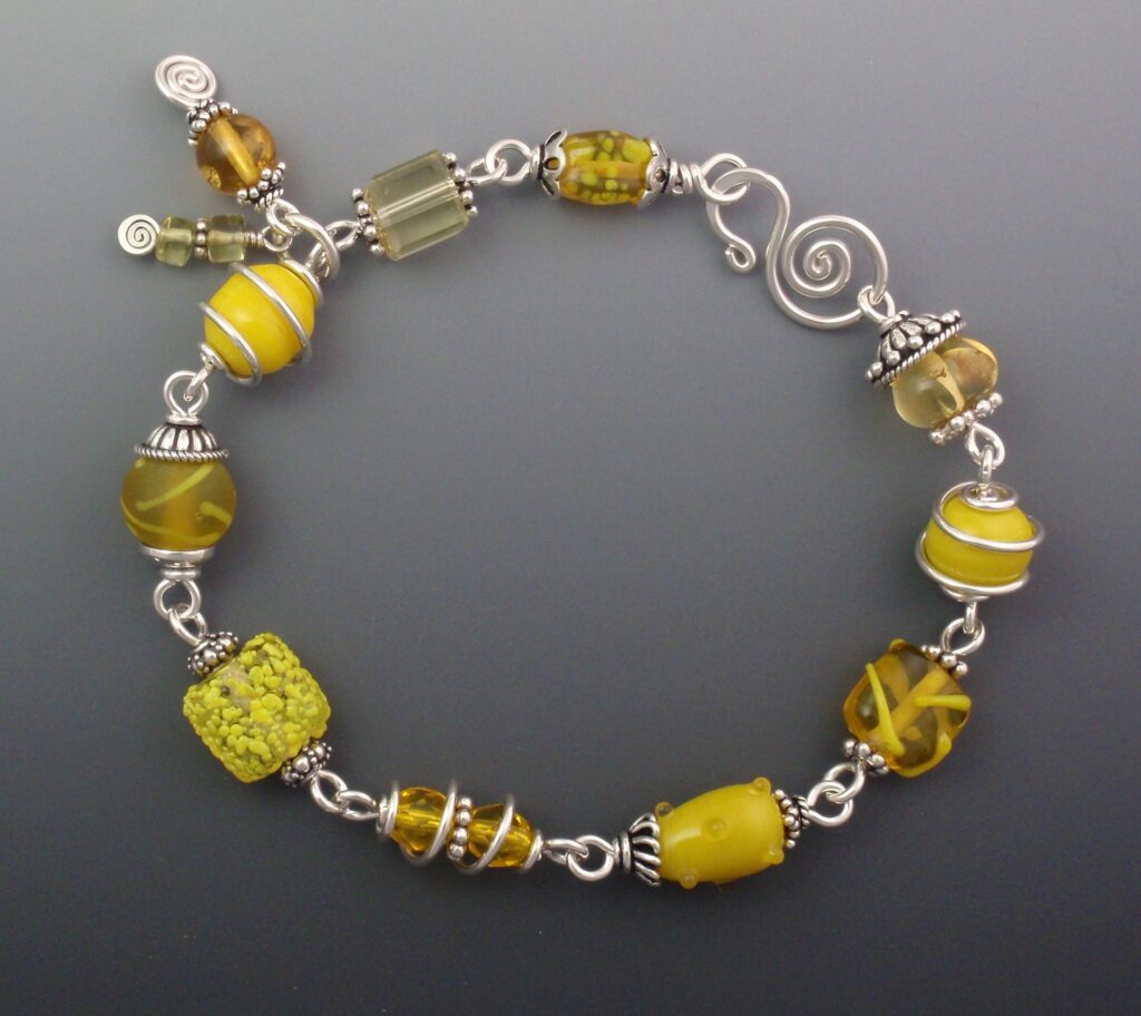 Yellows Bracelet- Stone and glass